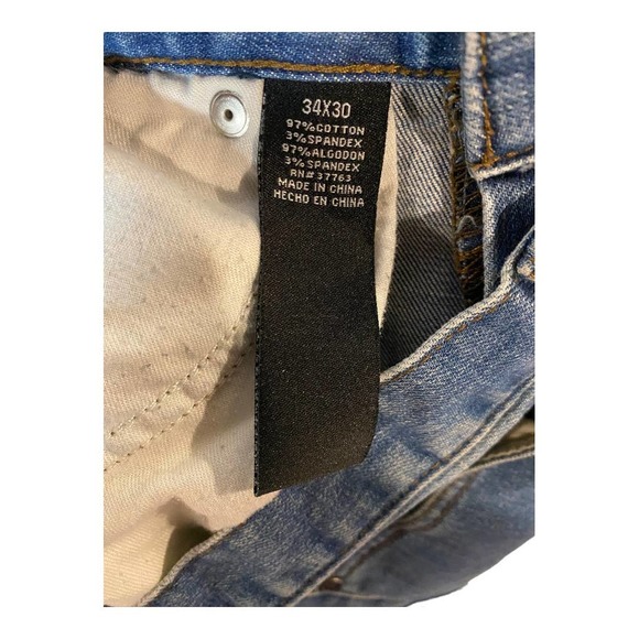 Tricots St Raphael Jeans Mens 34x30 Med Wash Denim Cotton Blend Tapered Leg - Picture 4 of 5